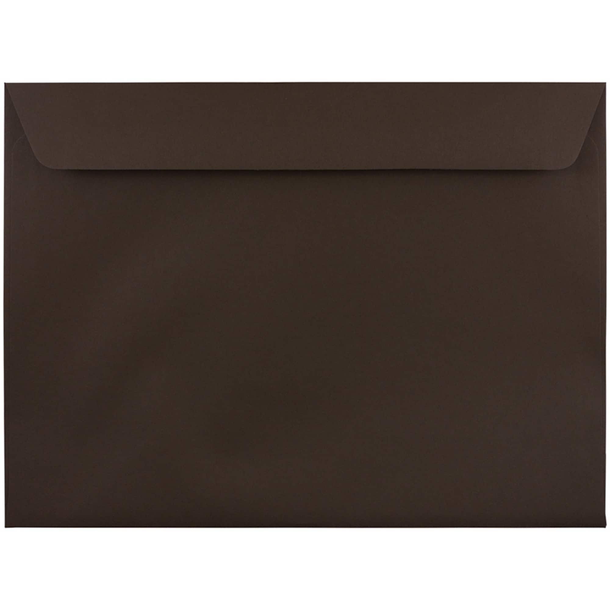 JAM Paper 9.5x12.62 Chocolate Brown Premium Booklet Envelopes 50ct.